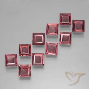 3.41 ct natürliche Rosaig-rot Pyrop-Granat-Edelsteine, Quadrat, VS