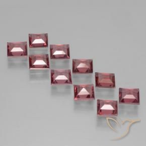 3.41 ct natürliche Rosaig-rot Pyrop-Granat-Edelsteine, Quadrat, VS