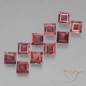 4.05 ct natürliche Rosaig-rot Pyrop-Granat-Edelsteine, Quadrat, VS