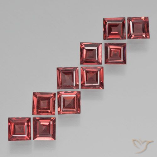3.75ctw Natürlicher dunkelrot Pyrop-Granat, Quadrat, VS