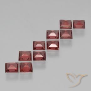 3.63 ct natürliche tiefrot Pyrop-Granat-Edelsteine, Quadrat, VS