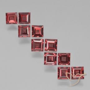 3.83 ct natürliche Tiefes Weinrot Pyrop-Granat-Edelsteine, Quadrat, VS