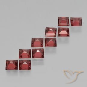 3.83 ct natürliche Tiefes Weinrot Pyrop-Granat-Edelsteine, Quadrat, VS