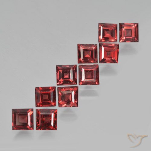 3,97 ct natürliche roter Pyrop-Edelsteine, Quadrat, VS