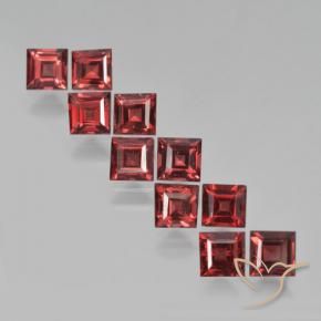 3,97 ct natürliche roter Pyrop-Edelsteine, Quadrat, VS