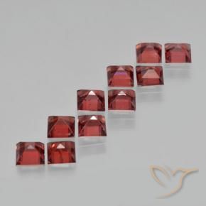 3,97 ct natürliche roter Pyrop-Edelsteine, Quadrat, VS