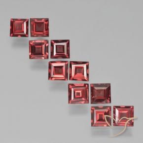 4.41 ct natürliche Tiefes Scharlachrot Pyrop-Granat-Edelsteine, Quadrat, VS