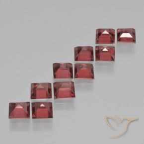 4.41 ct natürliche Tiefes Scharlachrot Pyrop-Granat-Edelsteine, Quadrat, VS