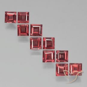4.37 ct natürliche dunkelrot Pyrop-Granat-Edelsteine, Quadrat, VS