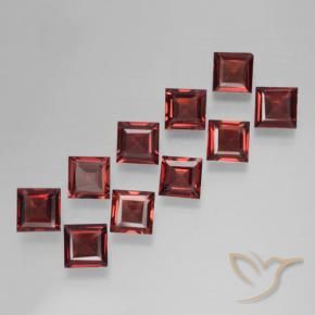 3.79 ct natürliche dunkelrot Pyrop-Granat-Edelsteine, Quadrat, VS