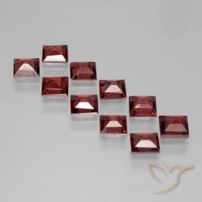 3.79 ct natürliche dunkelrot Pyrop-Granat-Edelsteine, Quadrat, VS