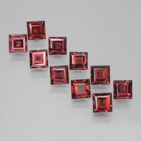 4,49 ct natürliche roter Pyrop-Edelsteine, Quadrat, VS