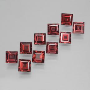 4,49 ct natürliche roter Pyrop-Edelsteine, Quadrat, VS