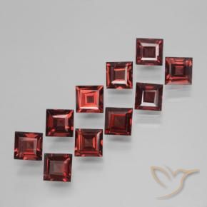 3.98 ct natürliche tiefrot Pyrop-Granat-Edelsteine, Quadrat, VS