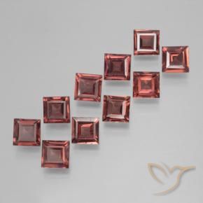 3.67 ct natürliche tiefrose-rot Pyrop-Granat-Edelsteine, Quadrat, VS