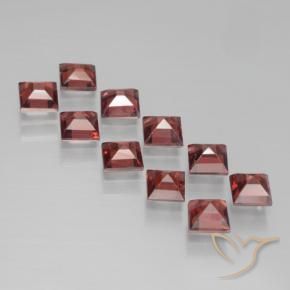 4.06 ct natürliche Tiefes Purpurrot Pyrop-Granat-Edelsteine, Quadrat, VS
