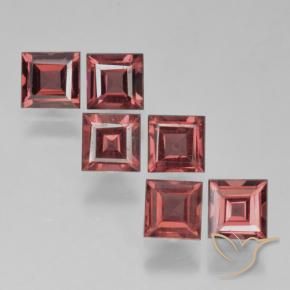 2.75 ct natürliche Scharlachroter Ton Pyrop-Granat-Edelsteine, Quadrat, VS