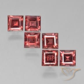 2.67 ct natürliche Hellrot Pyrop-Granat-Edelsteine, Quadrat, VS