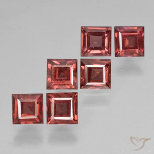 2.89ctw Natürlicher Helles Scharlachrot Pyrop-Granat, Quadrat, VS