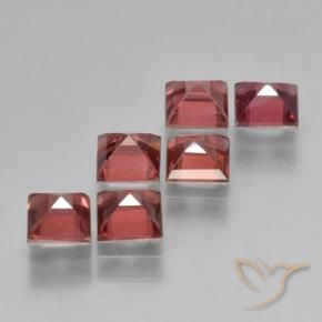2.89 ct natürliche Helles Scharlachrot Pyrop-Granat-Edelsteine, Quadrat, VS