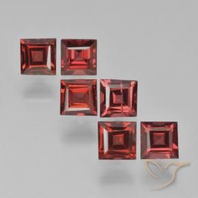 2.43 ct natürliche Tiefes Scharlachrot Pyrop-Granat-Edelsteine, Quadrat, VS