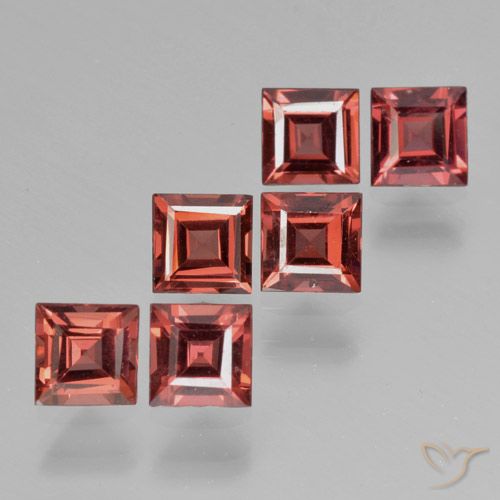 2.68ctw Natürlicher Scharlachrot Pyrop-Granat, Quadrat, VS