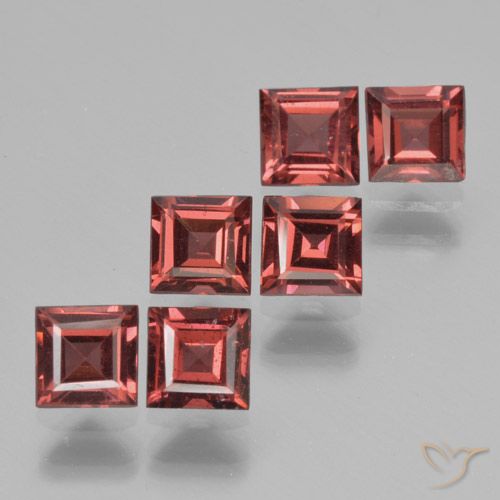 2.79ctw Natürlicher tiefrot Pyrop-Granat, Quadrat, VS