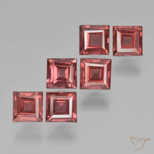 2.72ctw Natürlicher Helles Scharlachrot Pyrop-Granat, Quadrat, VS