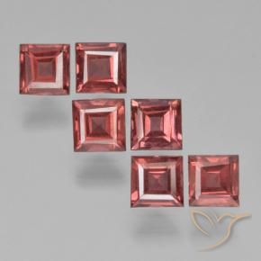 2.72 ct natürliche Helles Scharlachrot Pyrop-Granat-Edelsteine, Quadrat, VS