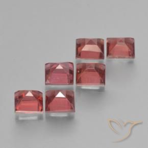 2.72 ct natürliche Helles Scharlachrot Pyrop-Granat-Edelsteine, Quadrat, VS