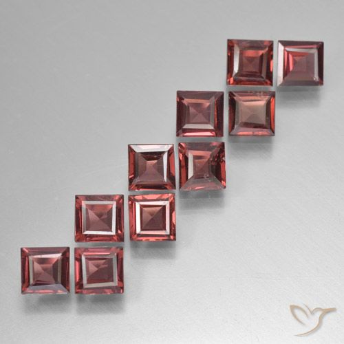 3.38ctw Natürlicher Mittel-Dunkelrot Pyrop-Granat, Quadrat, VS