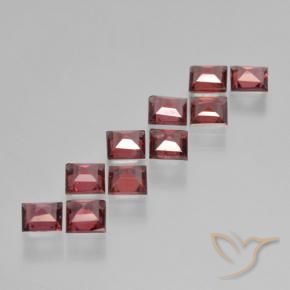 3.38 ct natürliche Mittel-Dunkelrot Pyrop-Granat-Edelsteine, Quadrat, VS