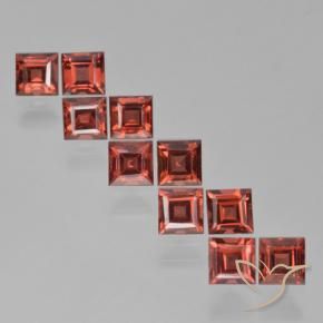 4.39 ct natürliche Scharlachrot Pyrop-Granat-Edelsteine, Quadrat, VS