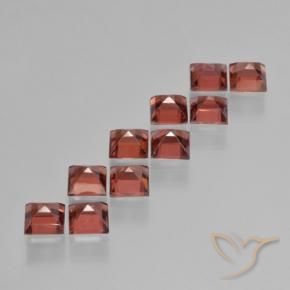 4.39 ct natürliche Scharlachrot Pyrop-Granat-Edelsteine, Quadrat, VS