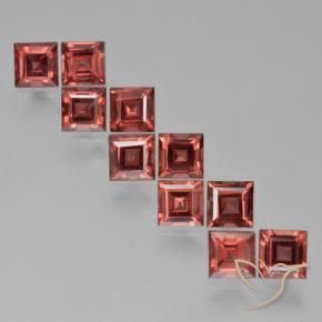 4.48 ct natürliche Mittelrot Pyrop-Granat-Edelsteine, Quadrat, VS