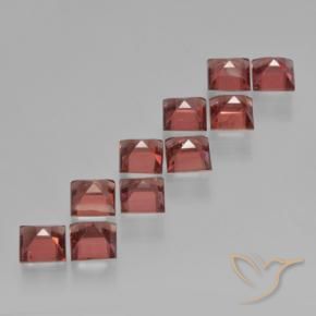 4.48 ct natürliche Mittelrot Pyrop-Granat-Edelsteine, Quadrat, VS