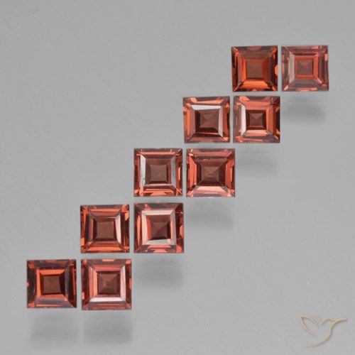 3.82ctw Natürlicher Mittelrot Pyrop-Granat, Quadrat, VS, Photo A