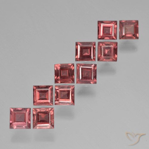 4.13ctw Natürlicher Tiefes Weinrot Pyrop-Granat, Quadrat, VS