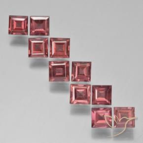 3.97 ct natürliche Lilaisch-rot Pyrop-Granat-Edelsteine, Quadrat, VS