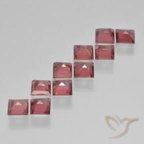 3.97 ct natürliche Lilaisch-rot Pyrop-Granat-Edelsteine, Quadrat, VS