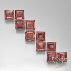 3.64 ct natürliche Helles Scharlachrot Pyrop-Granat-Edelsteine, Quadrat, VS