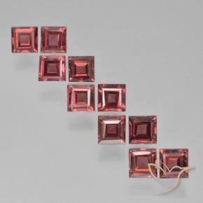 3.69 ct natürliche Scharlachroter Ton Pyrop-Granat-Edelsteine, Quadrat, VS