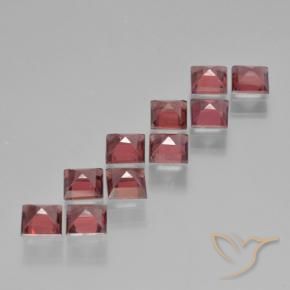 3.69 ct natürliche Scharlachroter Ton Pyrop-Granat-Edelsteine, Quadrat, VS