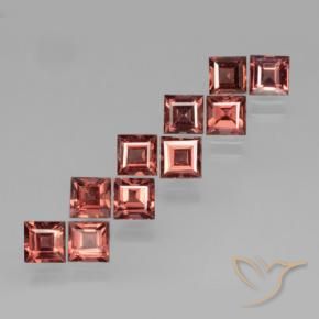 4.28 ct natürliche tiefrose-rot Pyrop-Granat-Edelsteine, Quadrat, VS