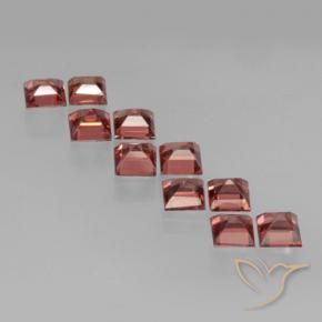 4.28 ct natürliche tiefrose-rot Pyrop-Granat-Edelsteine, Quadrat, VS