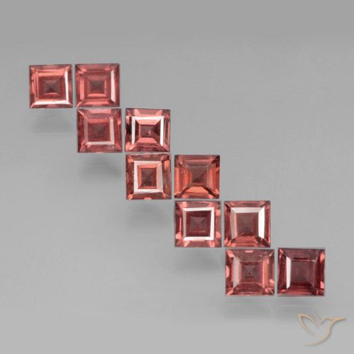 4.14ctw Natürlicher rose-rot Pyrop-Granat, Quadrat, VS