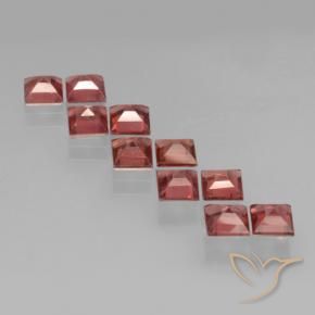 4.14 ct natürliche rose-rot Pyrop-Granat-Edelsteine, Quadrat, VS