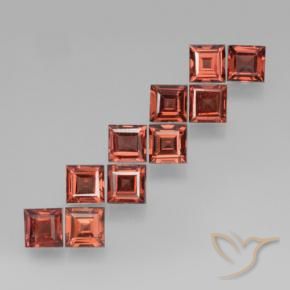 4.54 ct natürliche Ziegelrot Pyrop-Granat-Edelsteine, Quadrat, VS