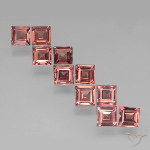 3.52ctw Natürlicher Mittelrot Pyrop-Granat, Quadrat, VS