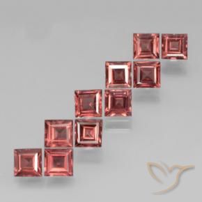 4.17 ct natürliche Helles Scharlachrot Pyrop-Granat-Edelsteine, Quadrat, VS